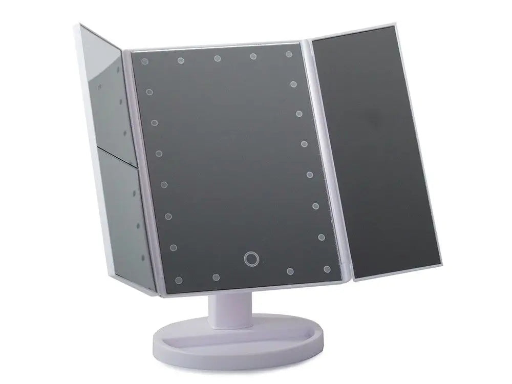 COSMETIC MIRROR ILLUMINATED 22 LEDS FOR MAKEUP WITH MAGNIFICATION Packaging status original