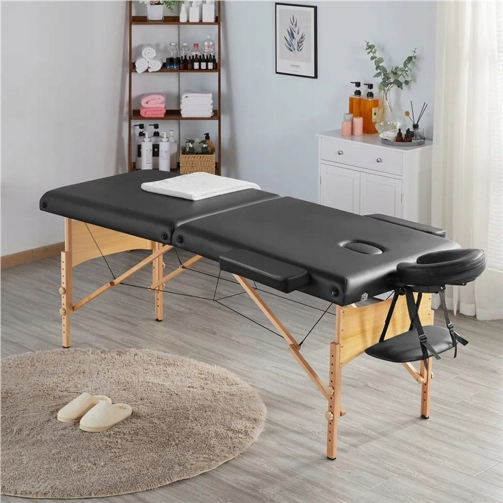 COSMETIC TABLE Massage BED yaheetech black Color black