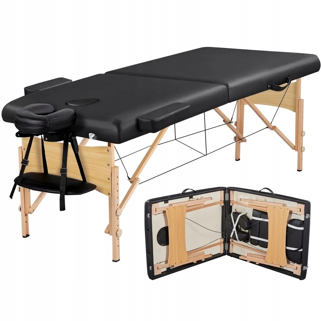 COSMETIC TABLE Massage BED yaheetech black