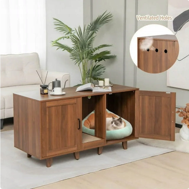 COSTWAY CABINET CHEST OF DRAWERS 3IN1 LITTER BOX WITH CAT SCRATCHER Manufacturer code PV10040CF