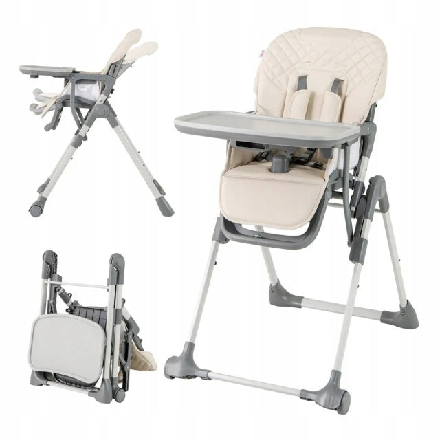 COSTWAY Highchair Reclining Function BEIGE