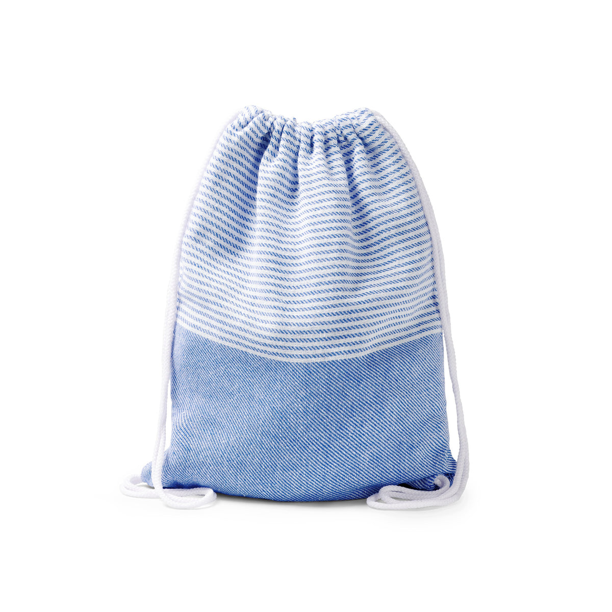 COTTON BACKPACK BAG TURN INTO BEACH PAREO 2in1 TOWEL MAT BLUE Brand no brand