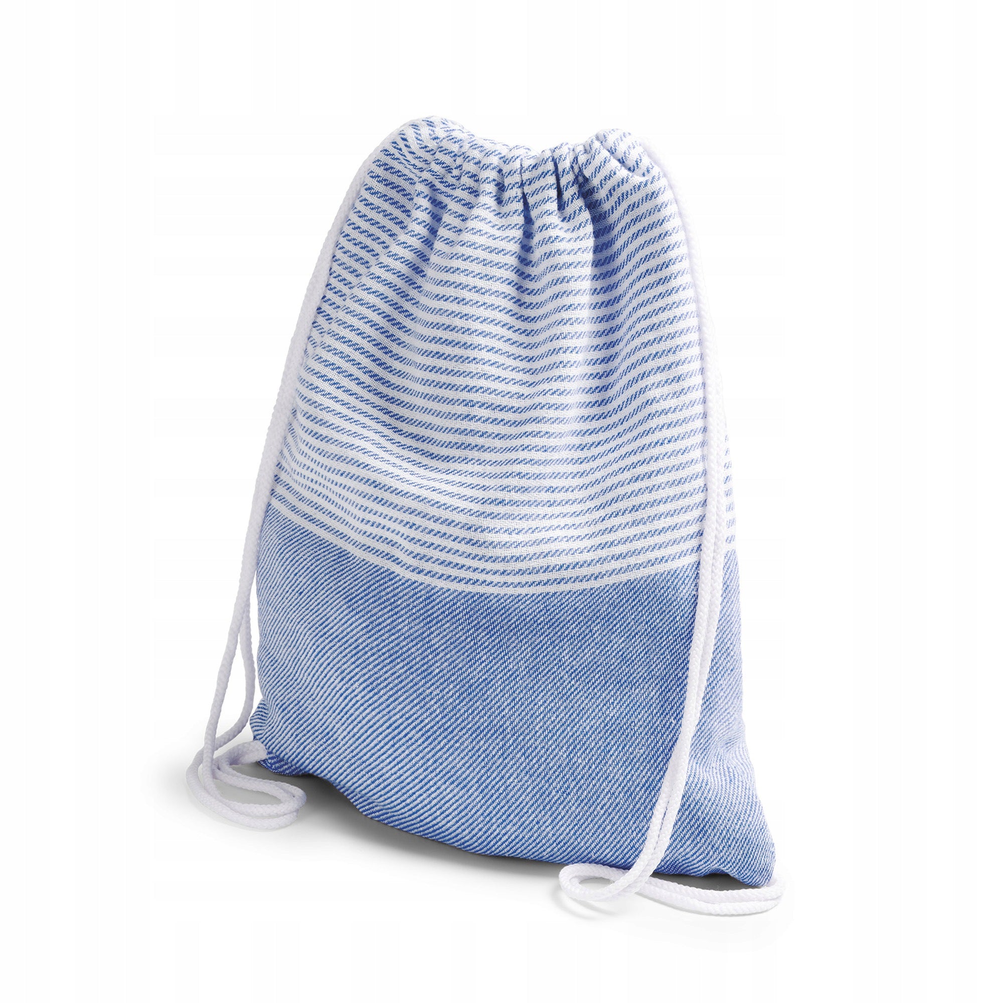 COTTON BACKPACK BAG TURN INTO BEACH PAREO 2in1 TOWEL MAT BLUE Packaging status original