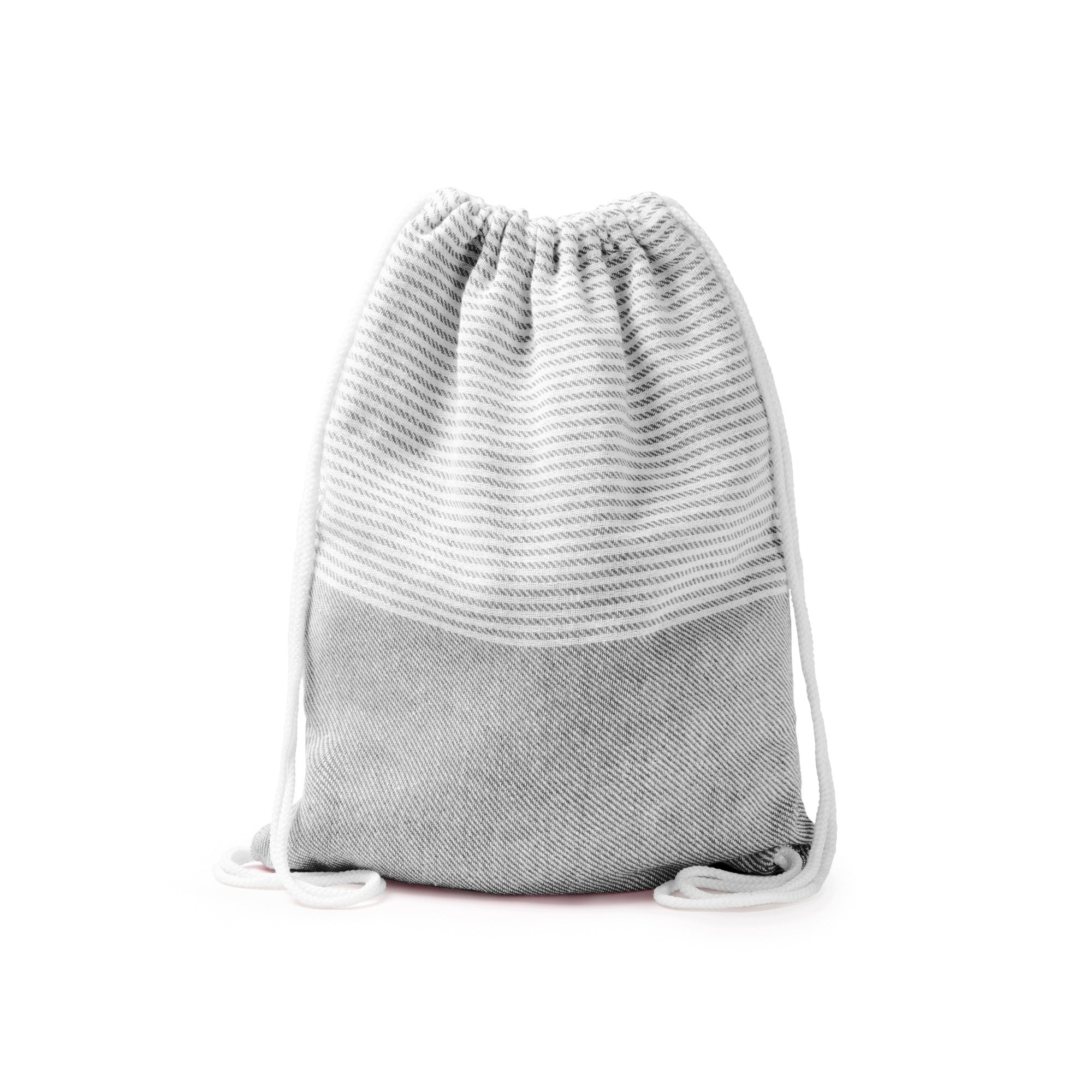 COTTON BACKPACK BAG TURN INTO BEACH PAREO 2in1 TOWEL MAT GREY Packaging status original