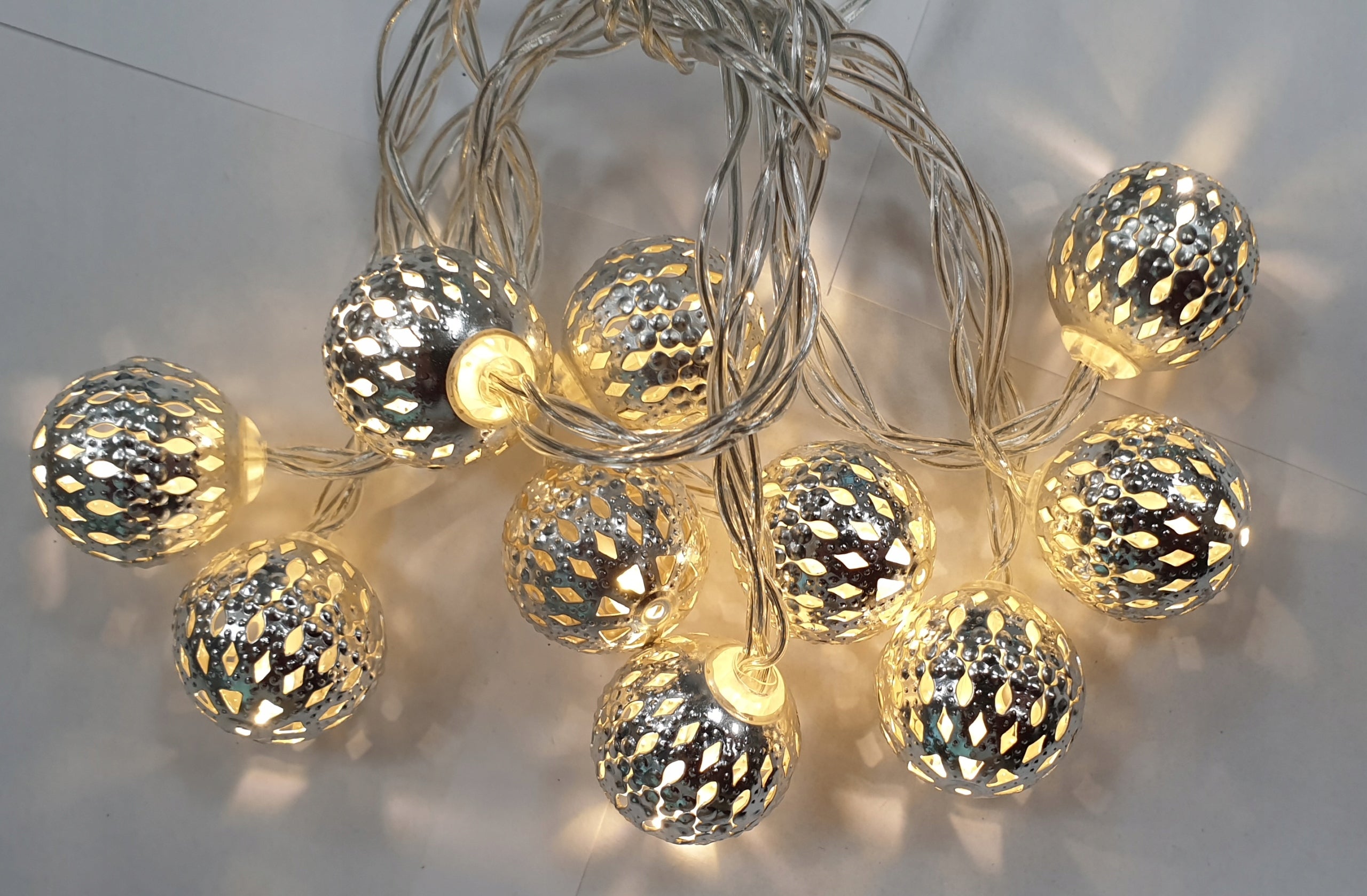 COTTON BALLS lamps, luminous balls, 10 pcs. LED, 2.5 cm