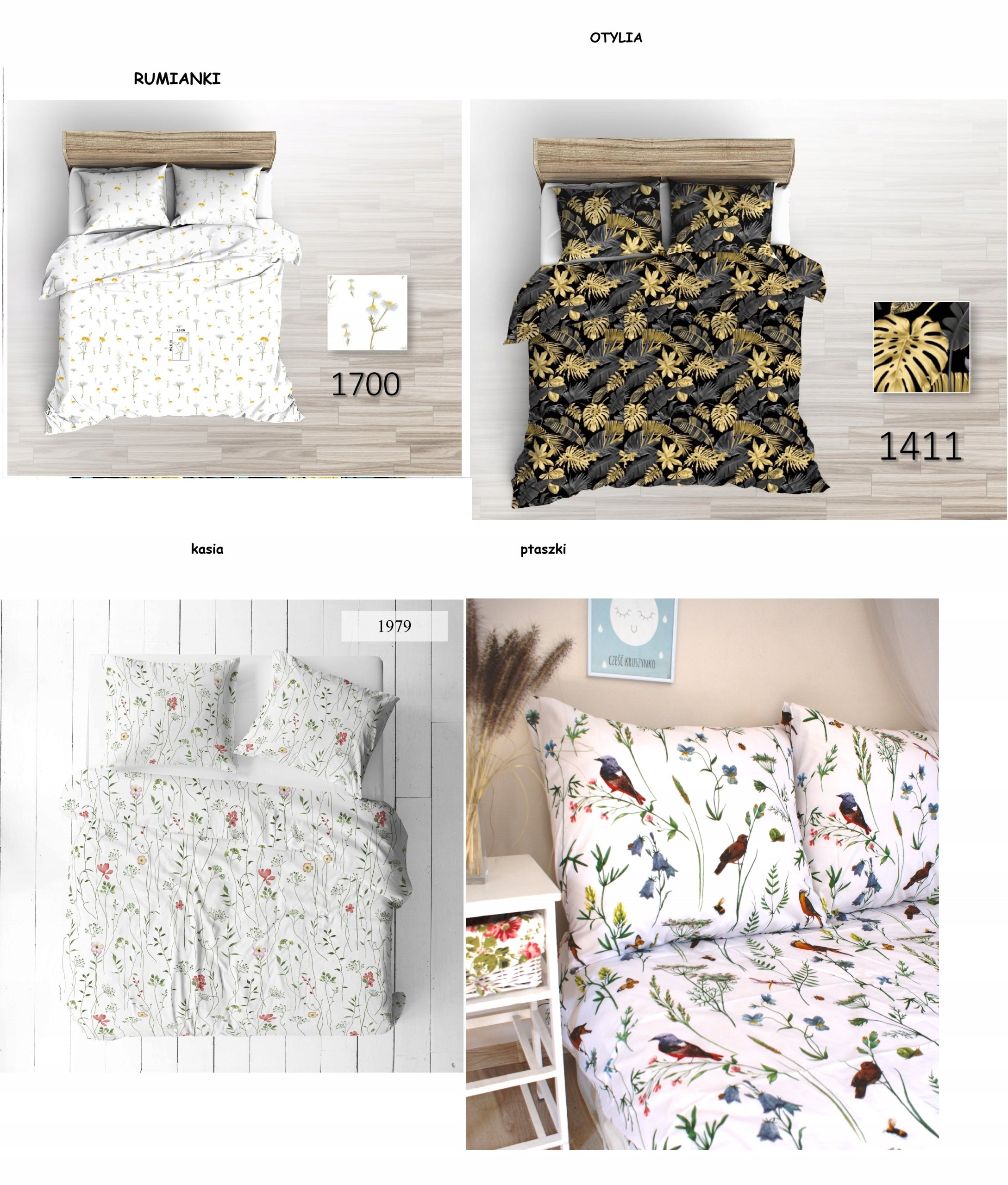 COTTON BEDDING SET 5-EL COTTON 160x200cm 2X70x80 2X40x40 cm Material cotton