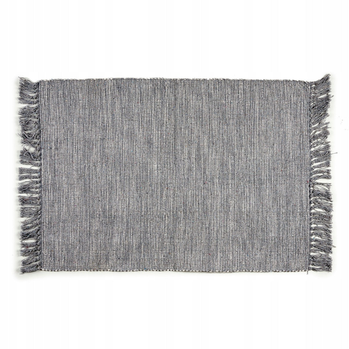COTTON CARPET GREY 100% COTTON SOFT RECTANGULAR 80 x 120 cm Brand Gift Decor