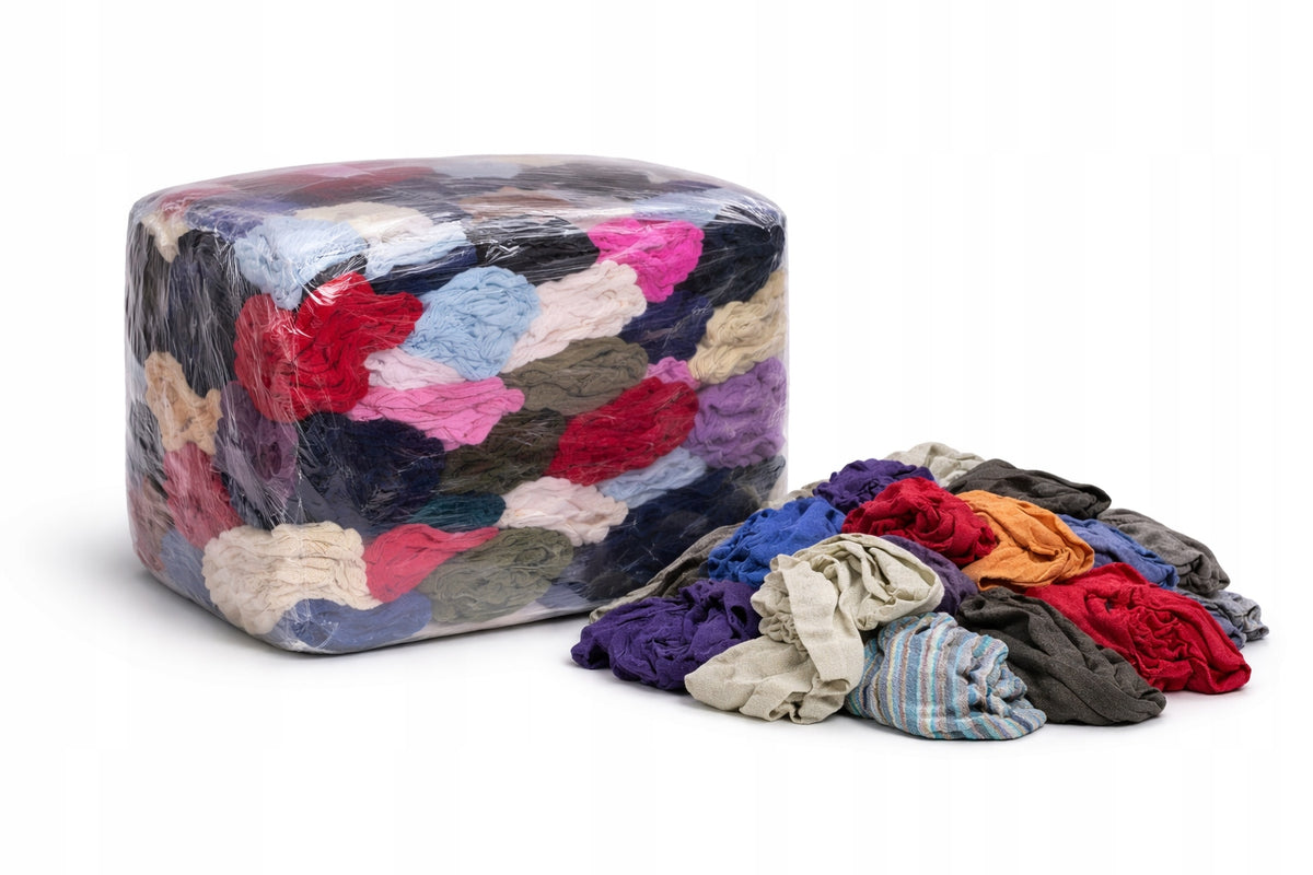 COTTON CLEANER CUT 5kg COLOR RAGS CLOTH FOR mechanics workshop Manufacturer code 5k