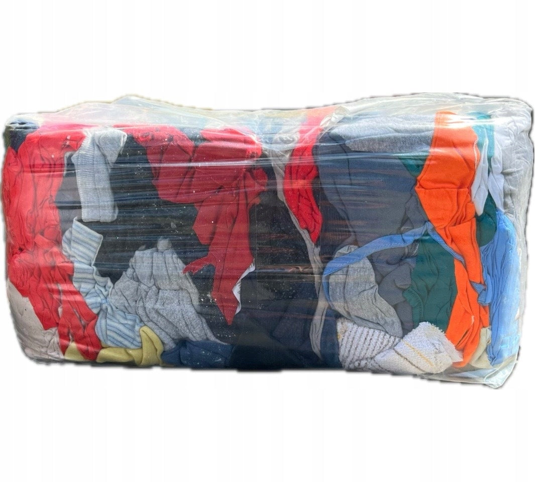 COTTON CLEANER industrial rags FOR MECHANICS workshop COLORFUL 5kg