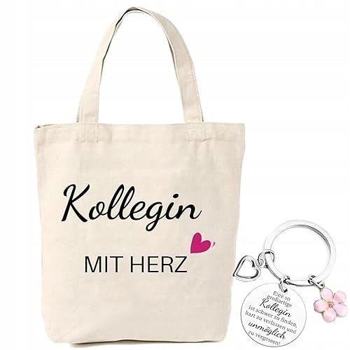 COTTON FABRIC BAG WITH KEY CHAIN HEART FOR FRIEND GIFT