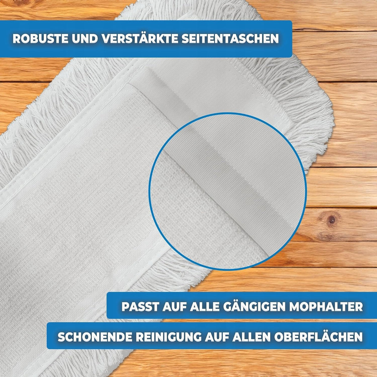 COTTON MOP 40 CM FOR FOLDING HANDLES SET OF 10 Brand AND