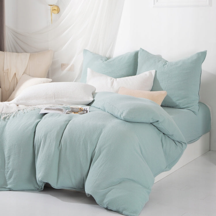 COTTON MUSLIN BEDDING 200x200 SET DELICATE BREATHABLE SAGE Manufacturer code 5903068870866