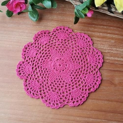 COTTON ROUND CROCHETED TABLE PADS FOR KITCHEN 4 PIECES Brand no brand