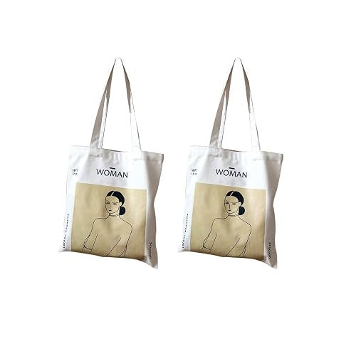 COTTON SHOULDER BAG WOMEN'S ARTISTIC PORTRAIT ECO-FRIENDLY FABRIC Brand no brand