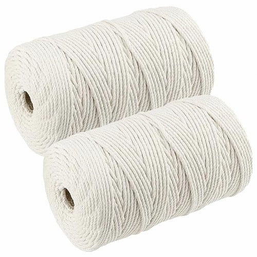 COTTON YARN 3 MM FOR MACRAME BOHO SET 2X200 cotton decoration