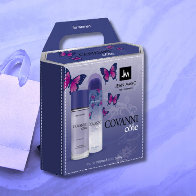 COVANNI COTE WOMAN Jean Marc Gift Set Gift EDT 50ml + DEO 75ml Set components deodorant eau de toilette