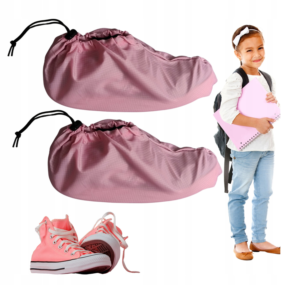 COVER BAG SHOE BAG SHOES PINK DRAWSTRING SIZE. 33-37 Packaging status original