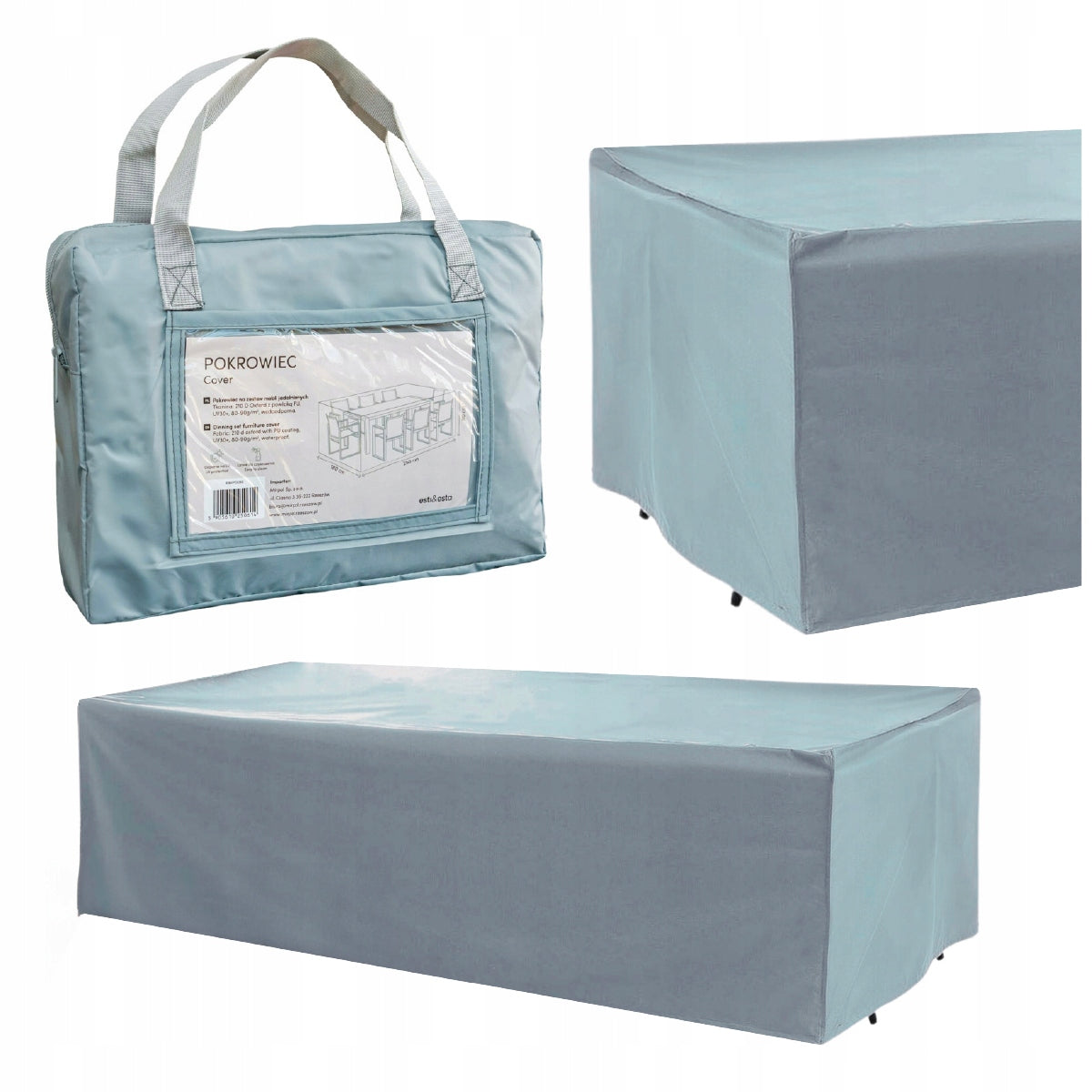 COVER FOR GARDEN TABLE WITH CHAIRS SQUARE 130X130X90 CM WATERPROOF