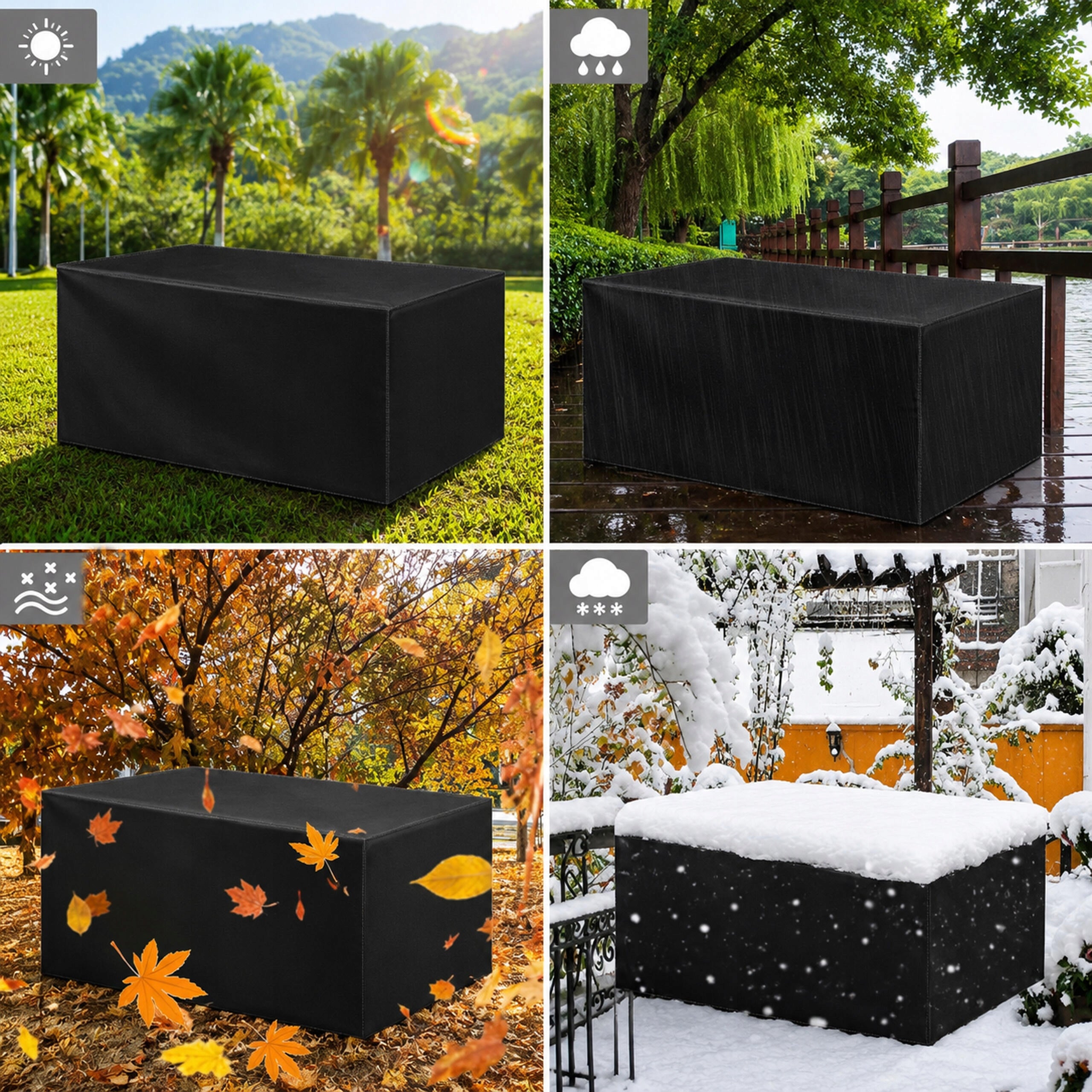 COVER GARDEN FURNITURE WATERPROOF 245X162X100 YEAR-ROUND OXFORD PREMIUM Product height 100 cm