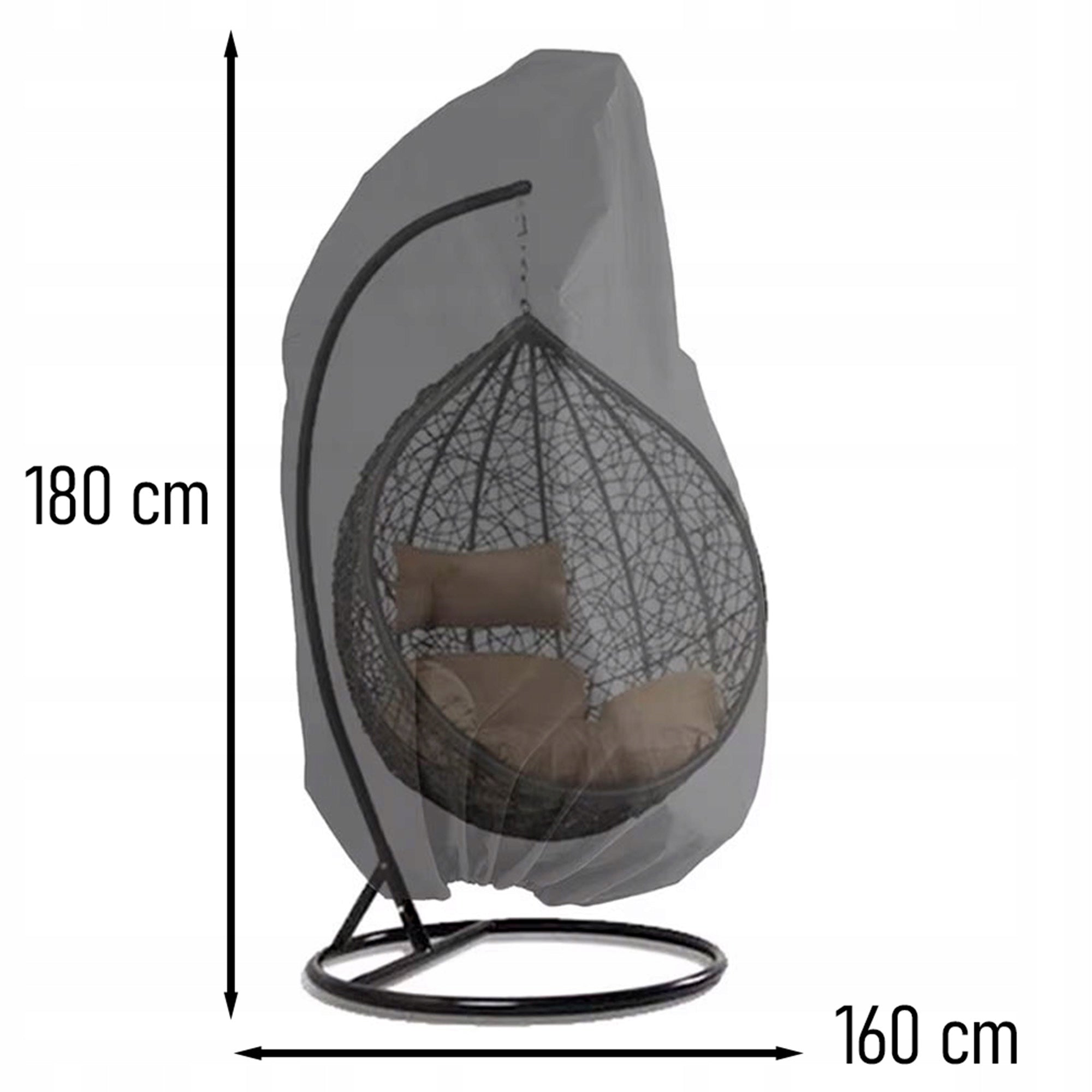 COVER SEAT COVER HANGING BASKET COCOON WATERPROOF BLACK Manufacturer no brand
