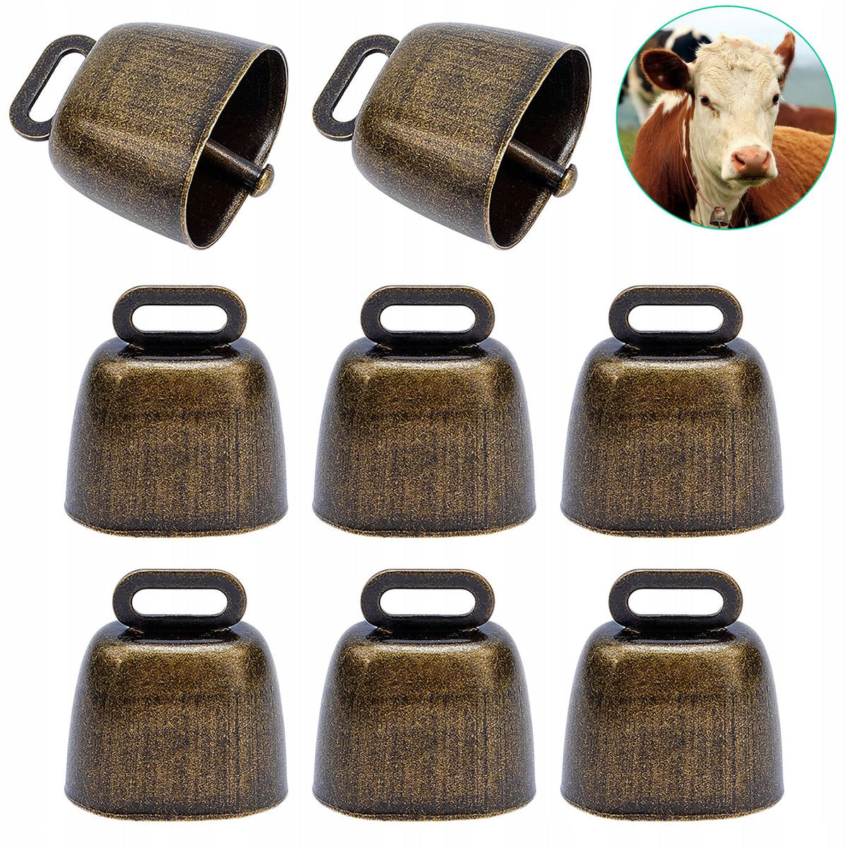 COW BELL bells for cattle shepherd LOUD IRON | 8 pcs.