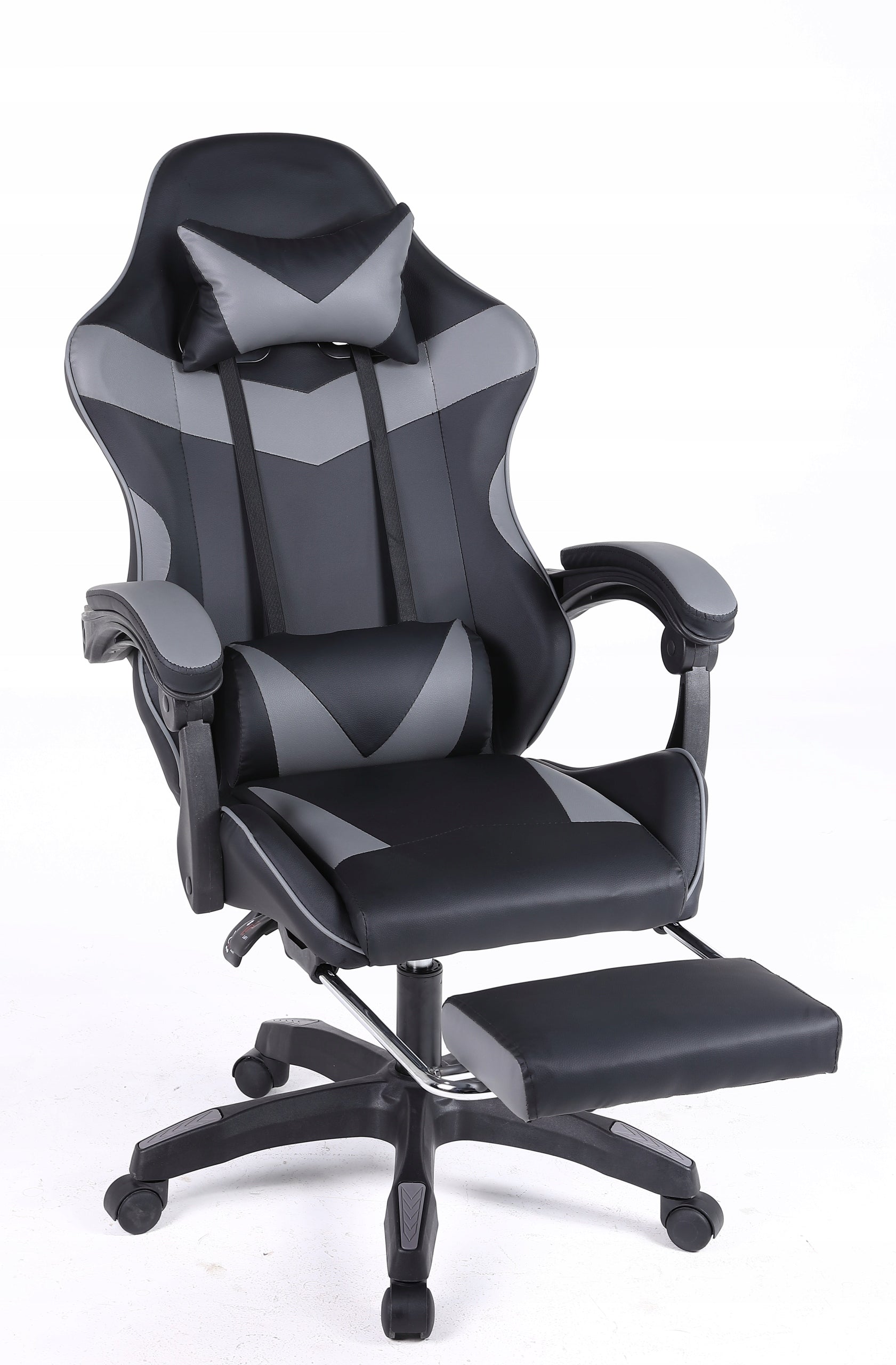 COYOTE II Gaming Chair with Office Footrest Black and Grey
