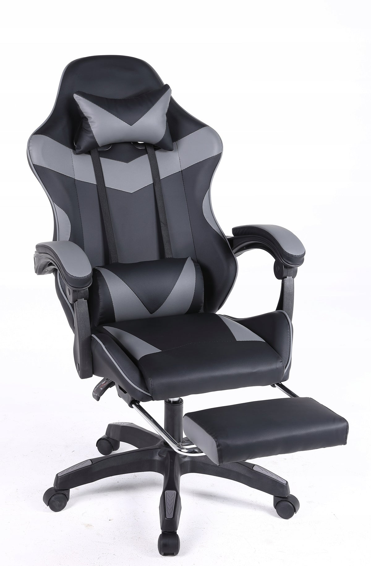 COYOTE II Gaming Chair with Office Footrest Black and Grey