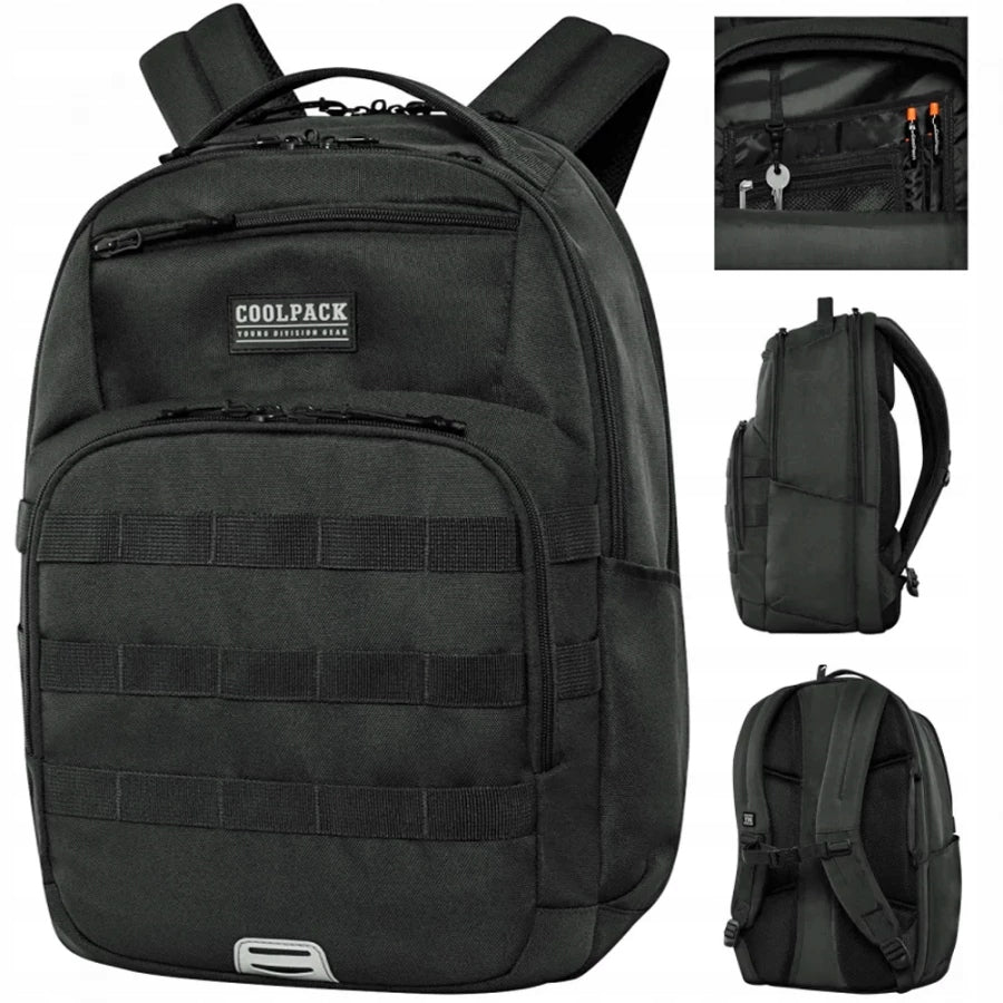 CP SCHOOL BACKPACK YOUTH ARMY BLACK LARGE