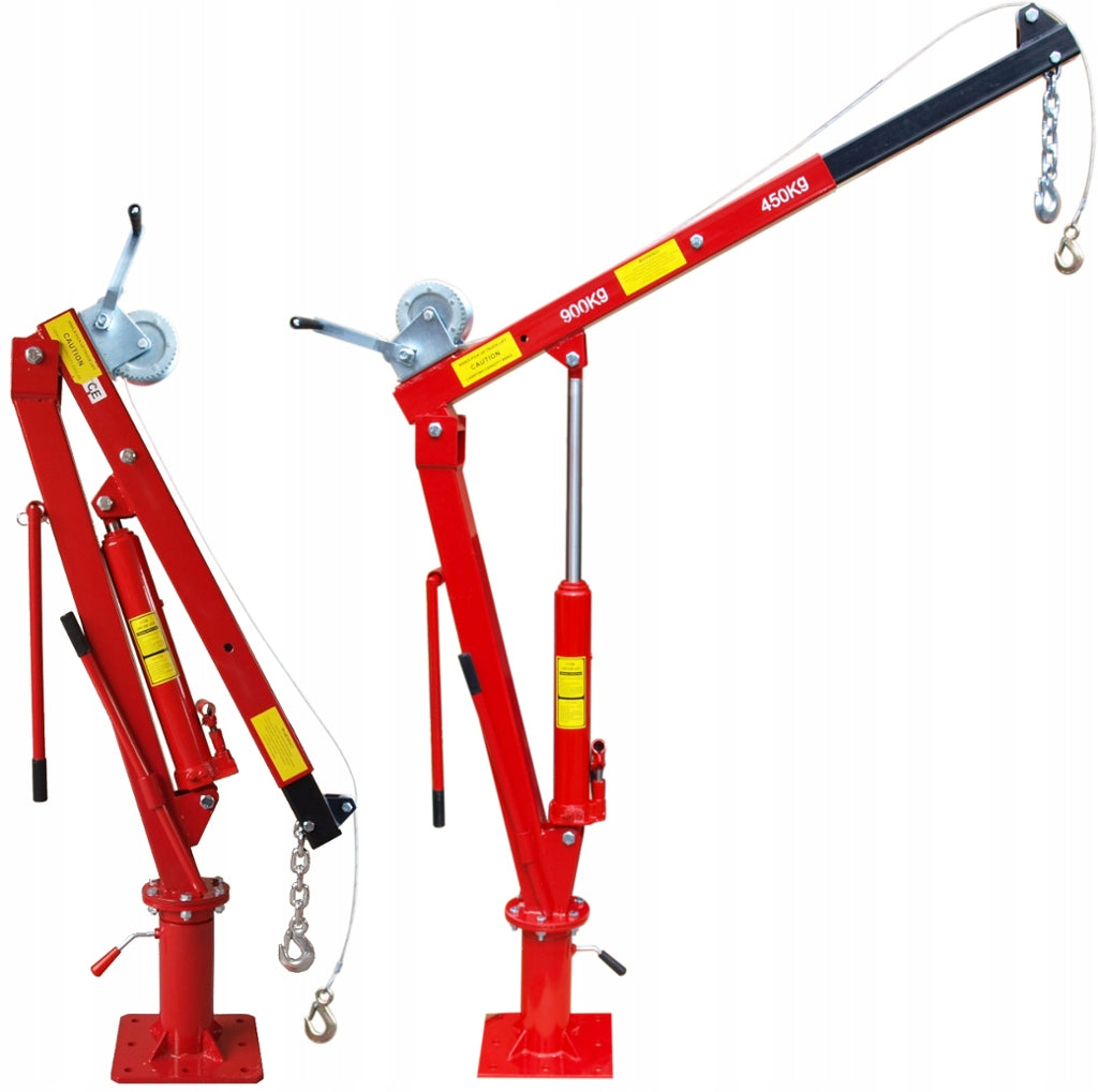 CRANE HDS 900KG LIFT FOR CAR + WINCH - ROTATING 360° 0-170CM