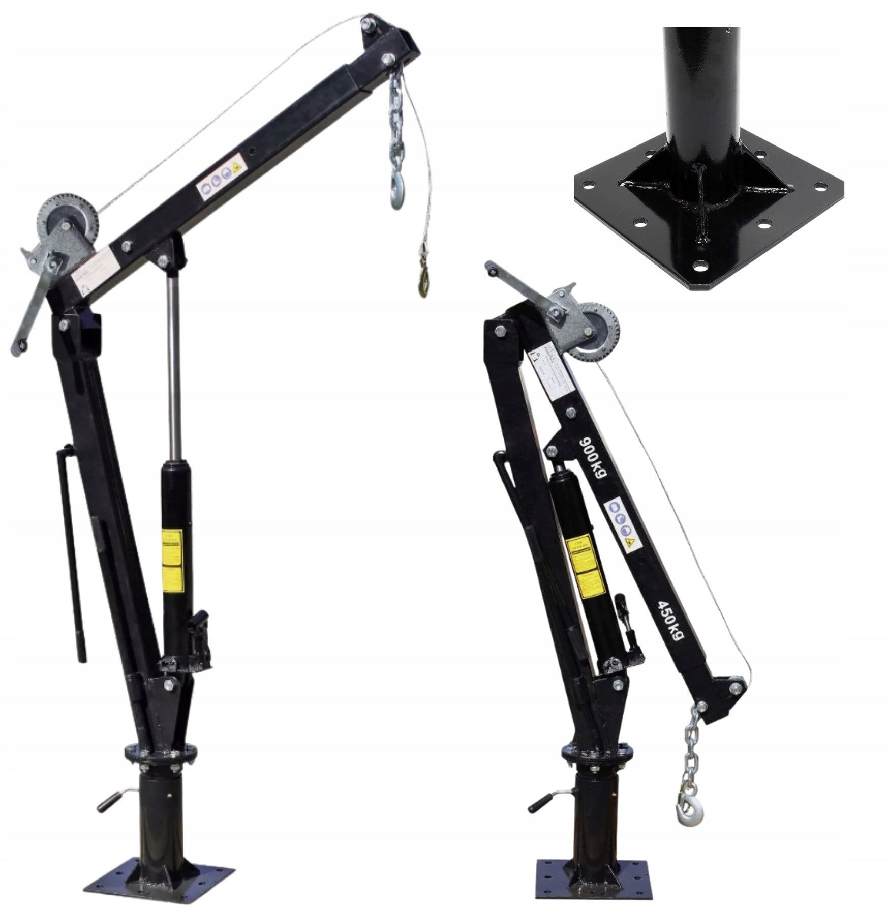 CRANE HDS CAR 900 KG CAR + WINCH ROTATING 360° 0-170CM