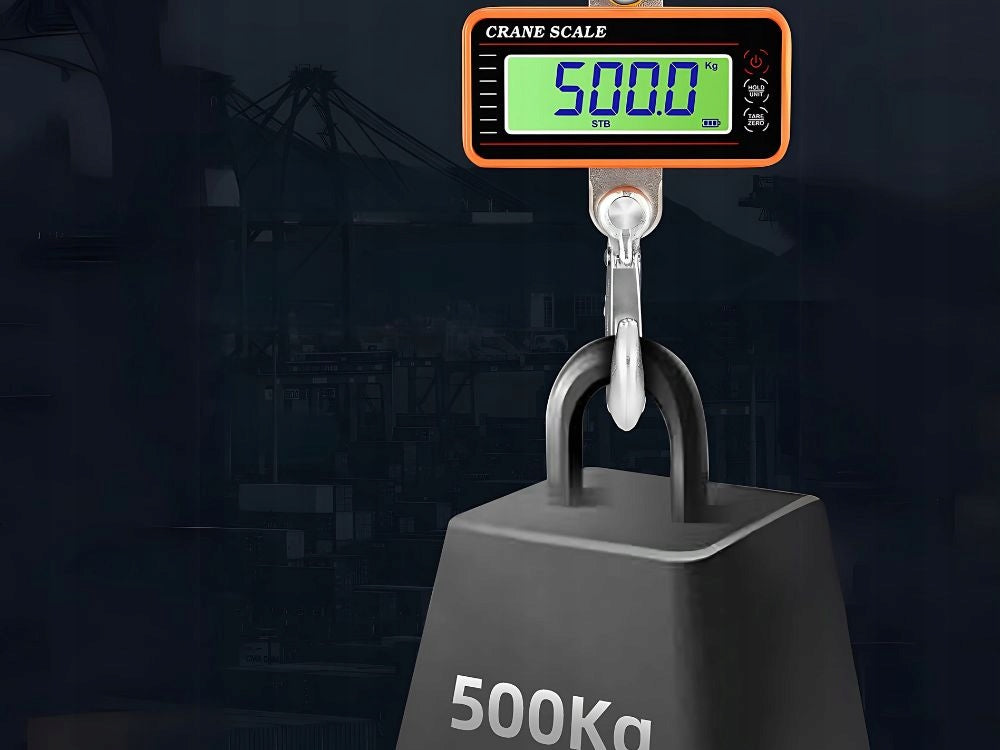 CRANE HOOK SCALE 500KG 0,5T SUSPENDED LCD WITH GAS REMOTE CONTROL Packaging status original