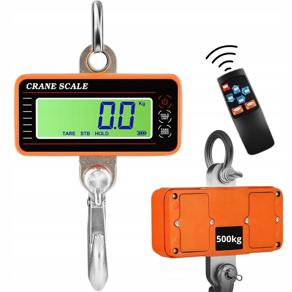 CRANE HOOK SCALE 500KG 0,5T SUSPENDED LCD WITH GAS REMOTE CONTROL
