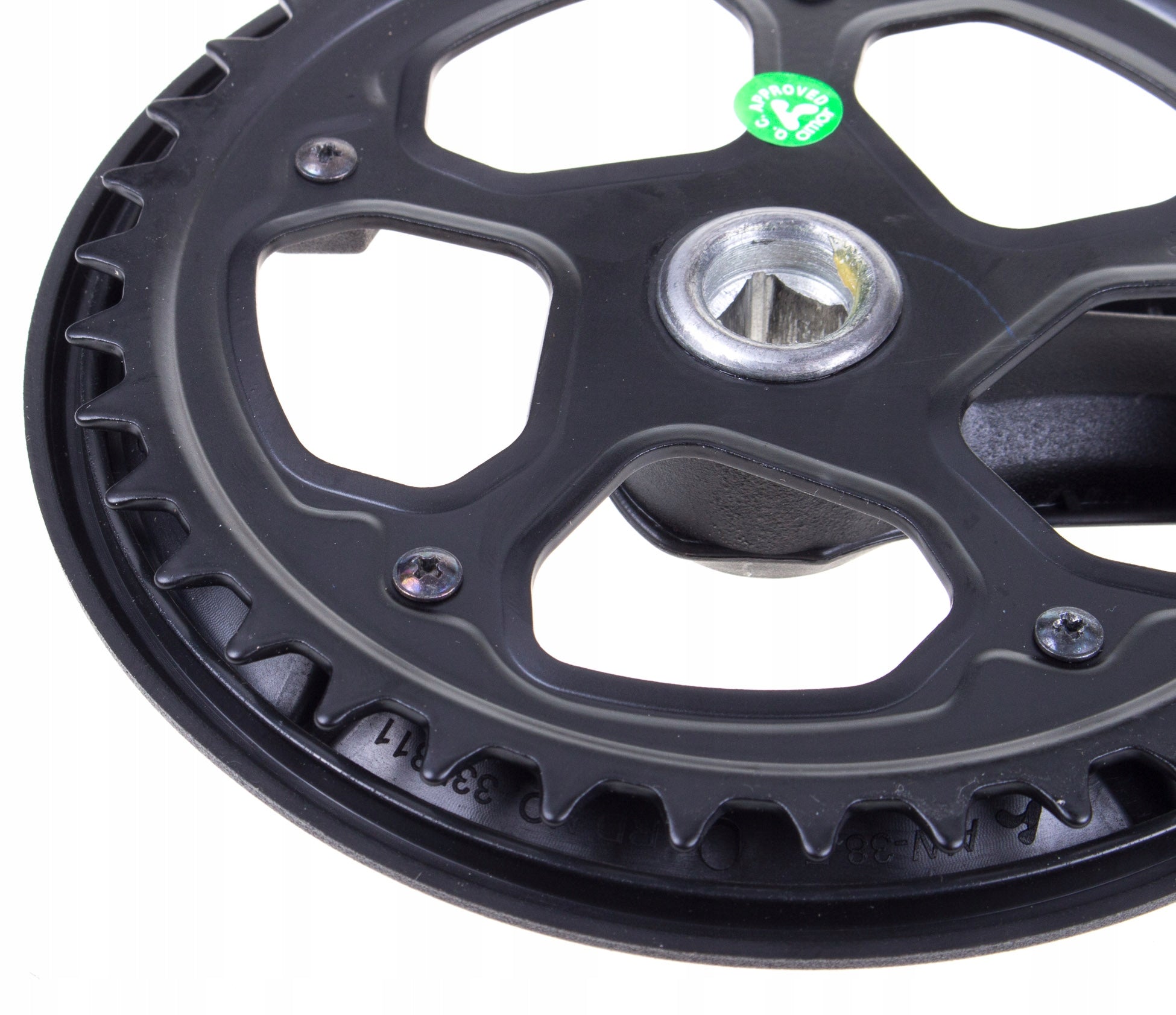 CRANK MECHANISM 38T 170mm BLACK STEEL COVER Brand AMAR