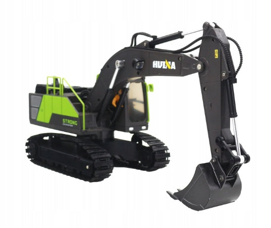 CRAWLER EXCAVATOR REMOTE CONTROLLED HUINA 1:18 1661 LARGE GREEN Kid's age 6＋ years