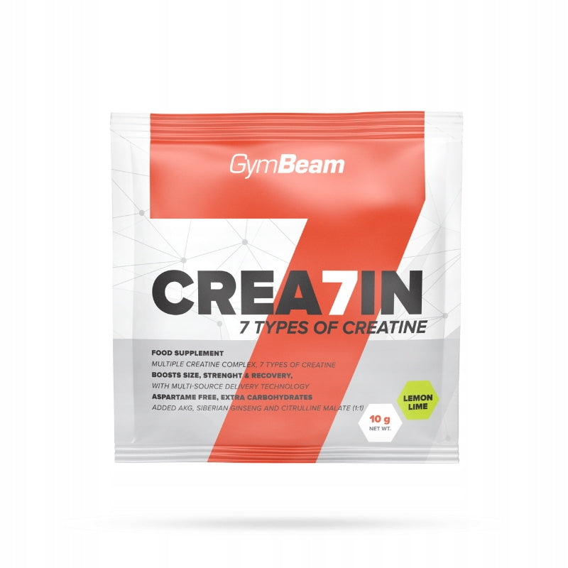CREA7IN SAMPLE 7 TYPES OF CREATINE FOR TRAINING green apple 10 g GymBeam Expiration date not specified