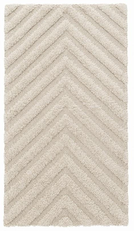 CREAM BATHROOM RUG 60x100 CM COTTON SOFT PRACTICAL