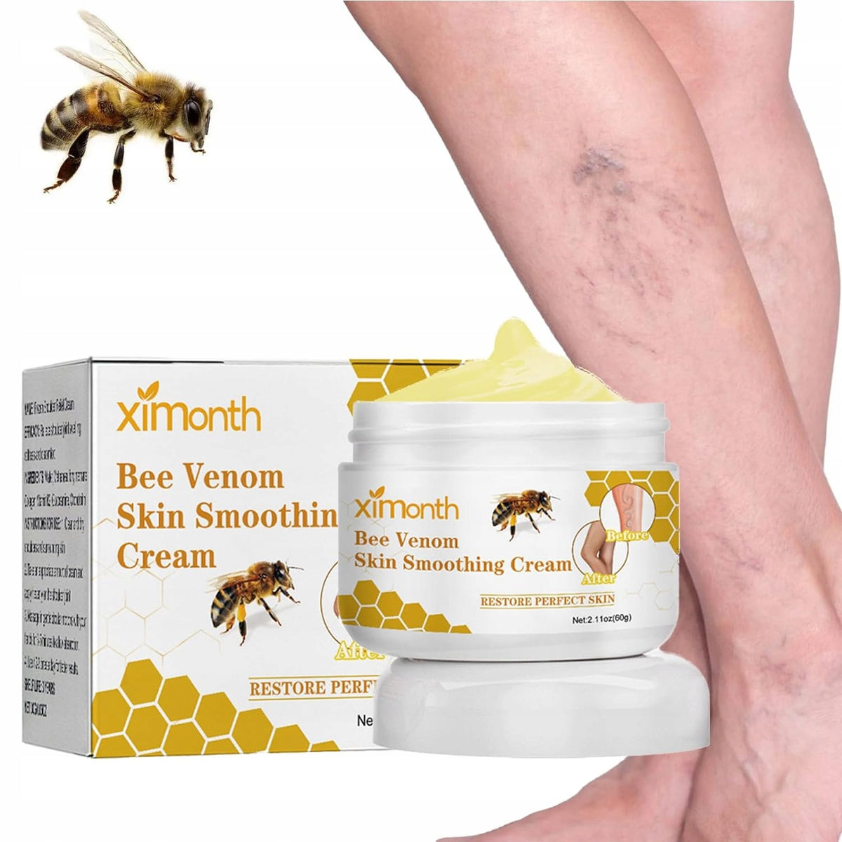 CREAM FOR VARICOSE VEINS WITH BEE VENOM, ANALGESIC CREAM