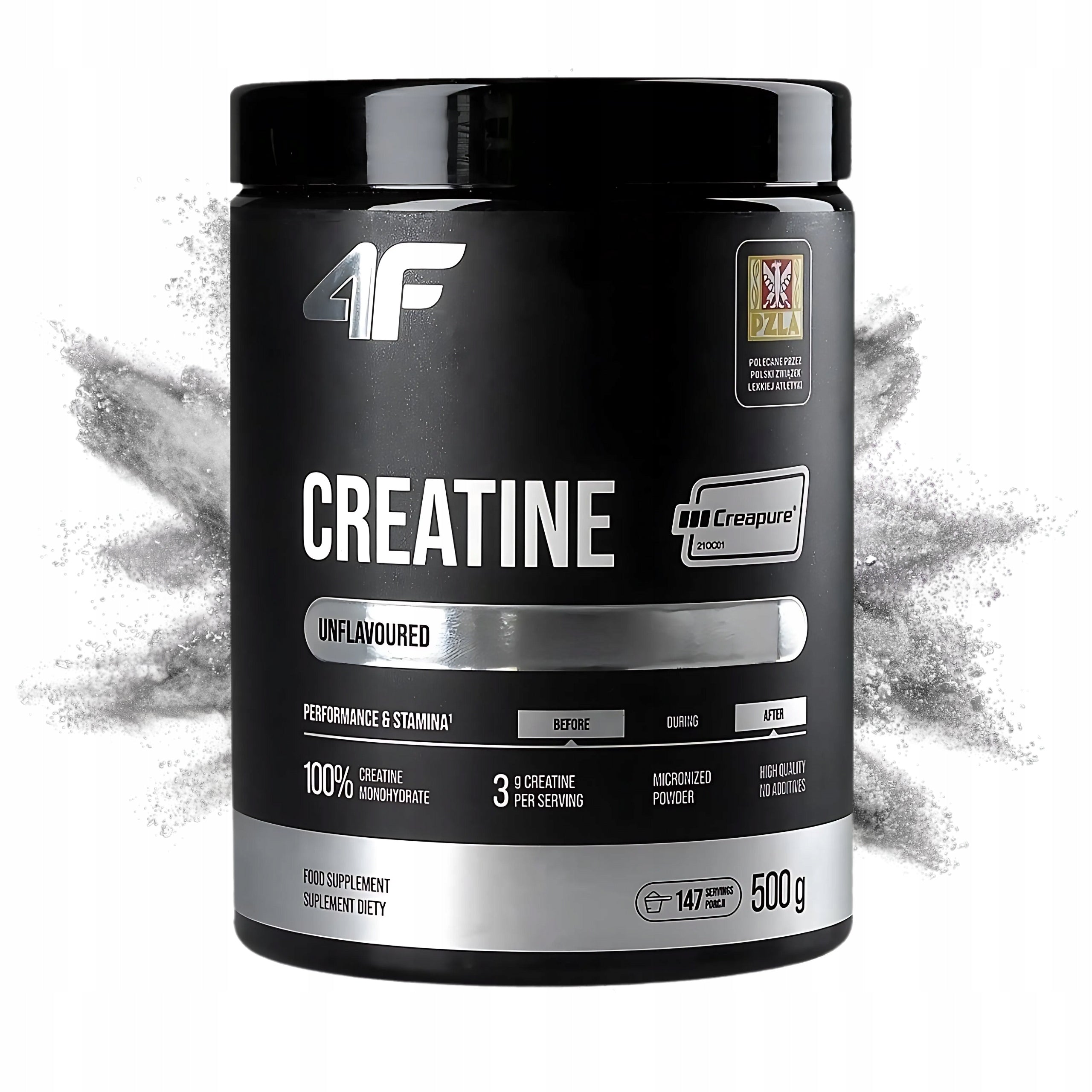 CREATINE 4F MONOHYDRATE CREAPURE MONO CREATINE 4F STRENGTH PUMP ENERGY 500g Expiration date at least six months from the date of purchase