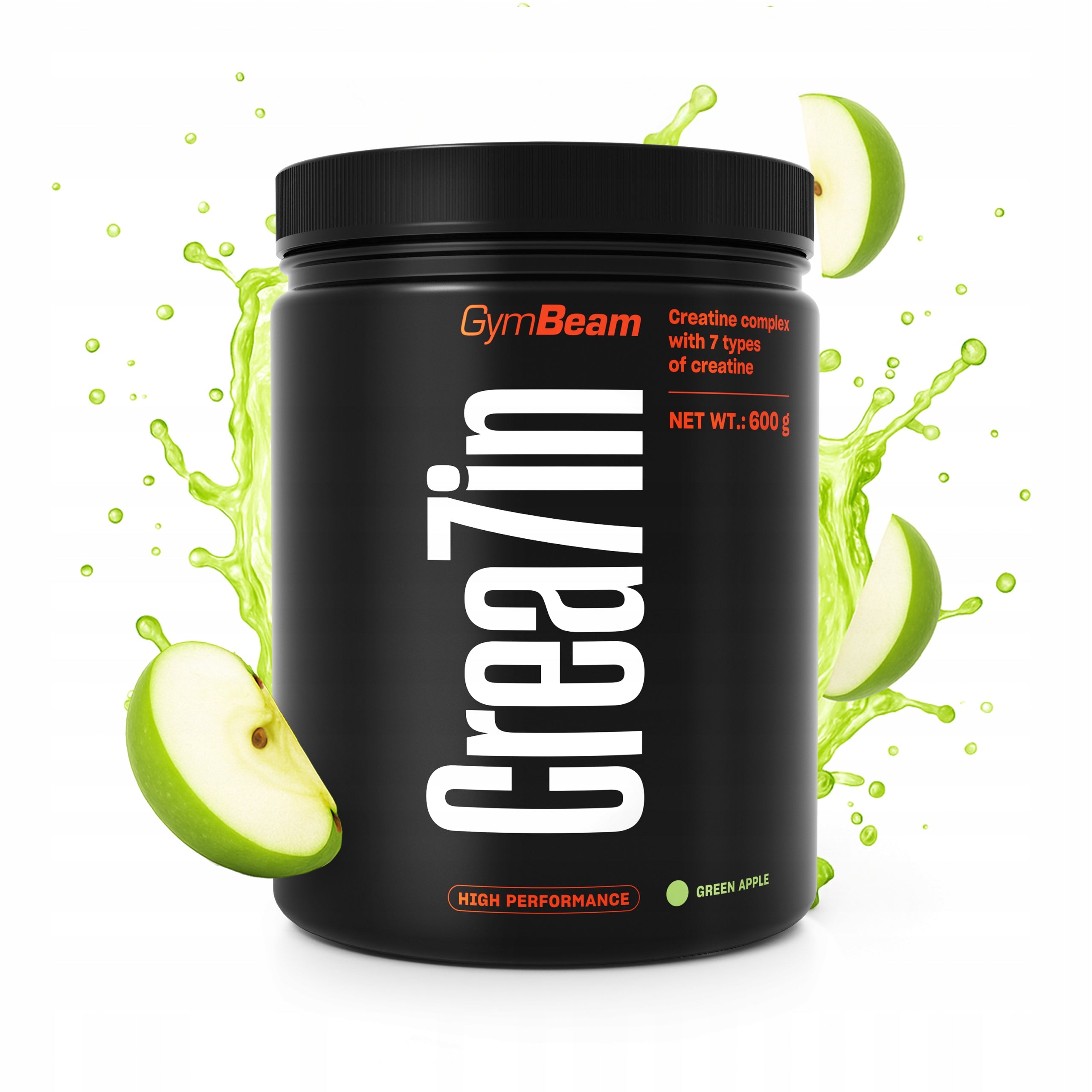 CREATINE CREA7IN COMPLEX 7 FORMS L-CITRULLINE VEGAN GymBeam 600g apple