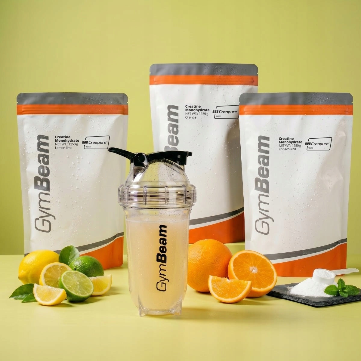 CREATINE CREAPURE MICRONIZED MONOHYDRATE YIELD GymBeam 500g lemon Packaging status original