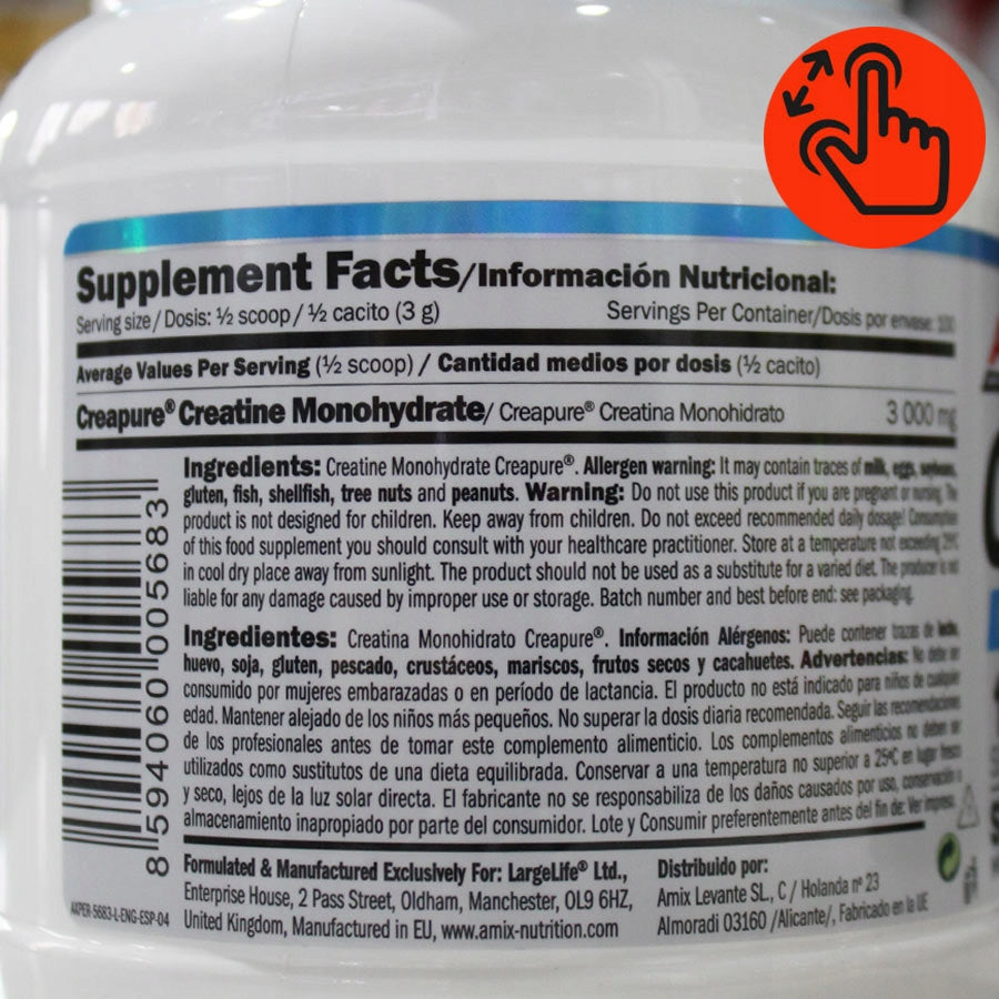 CREATINE CREAPURE - Purest monohydrate powder - 100% pure, natural Expiration date at least 1 year from the date of purchase