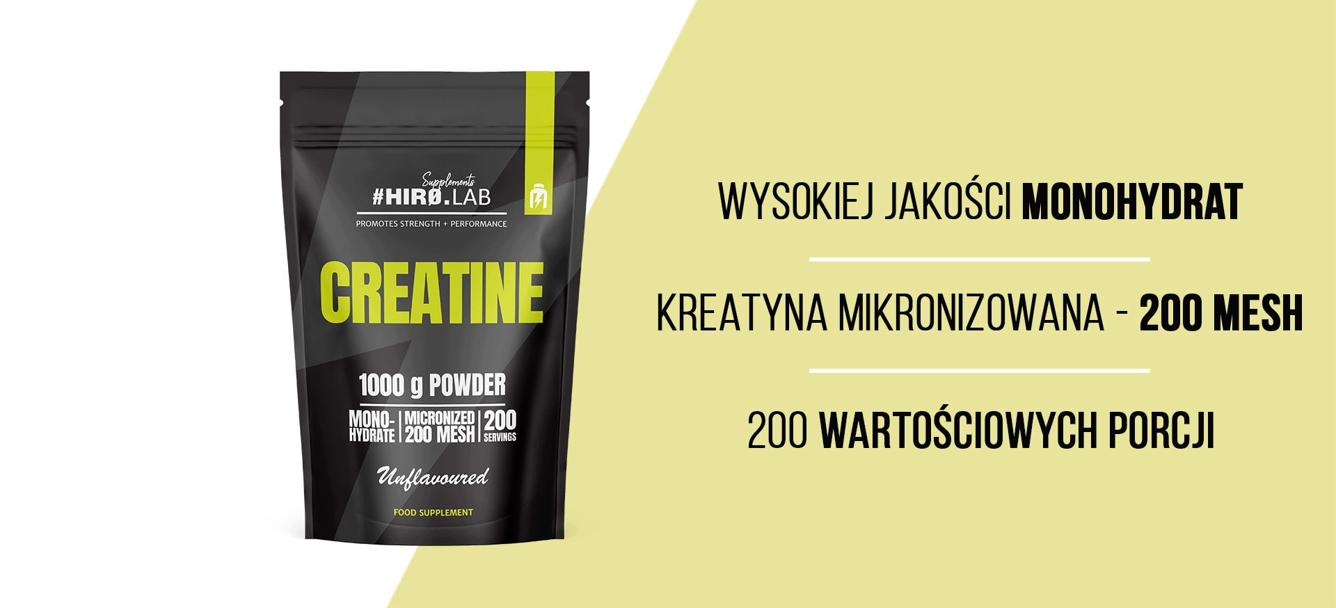 CREATINE Creatine MONOHYDRATE 1000g POWDER tasteless HIRO.LAB Expiration date at least six months from the date of purchase