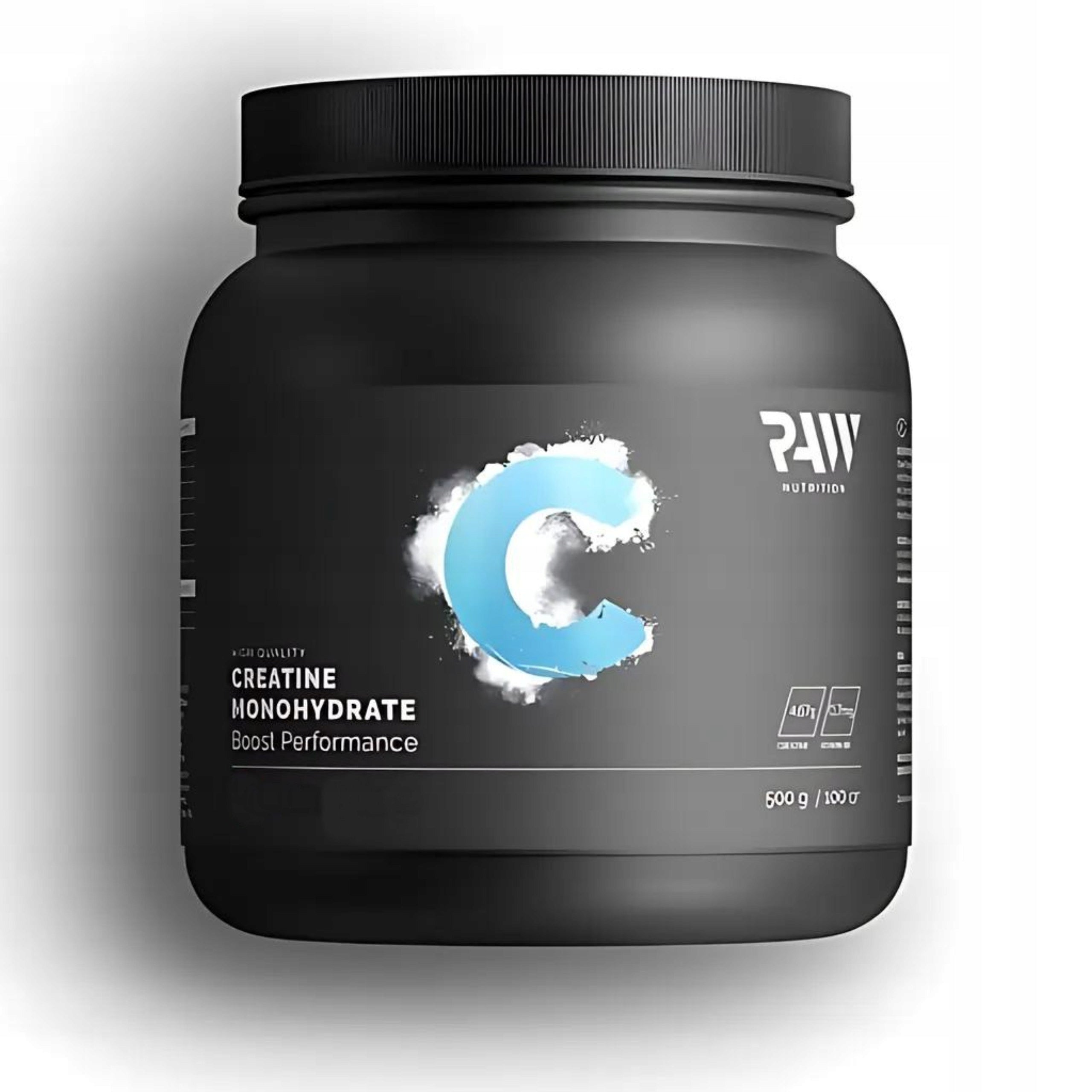 CREATINE FLAVORLESS MONOHYDRATE 500G RAW NUTRITION CREATINE POWDER NATURAL