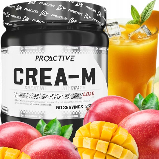 CREATINE FLAVOUR Monohydrate Powder ProActive Crea-M LOAD MANGO 250g