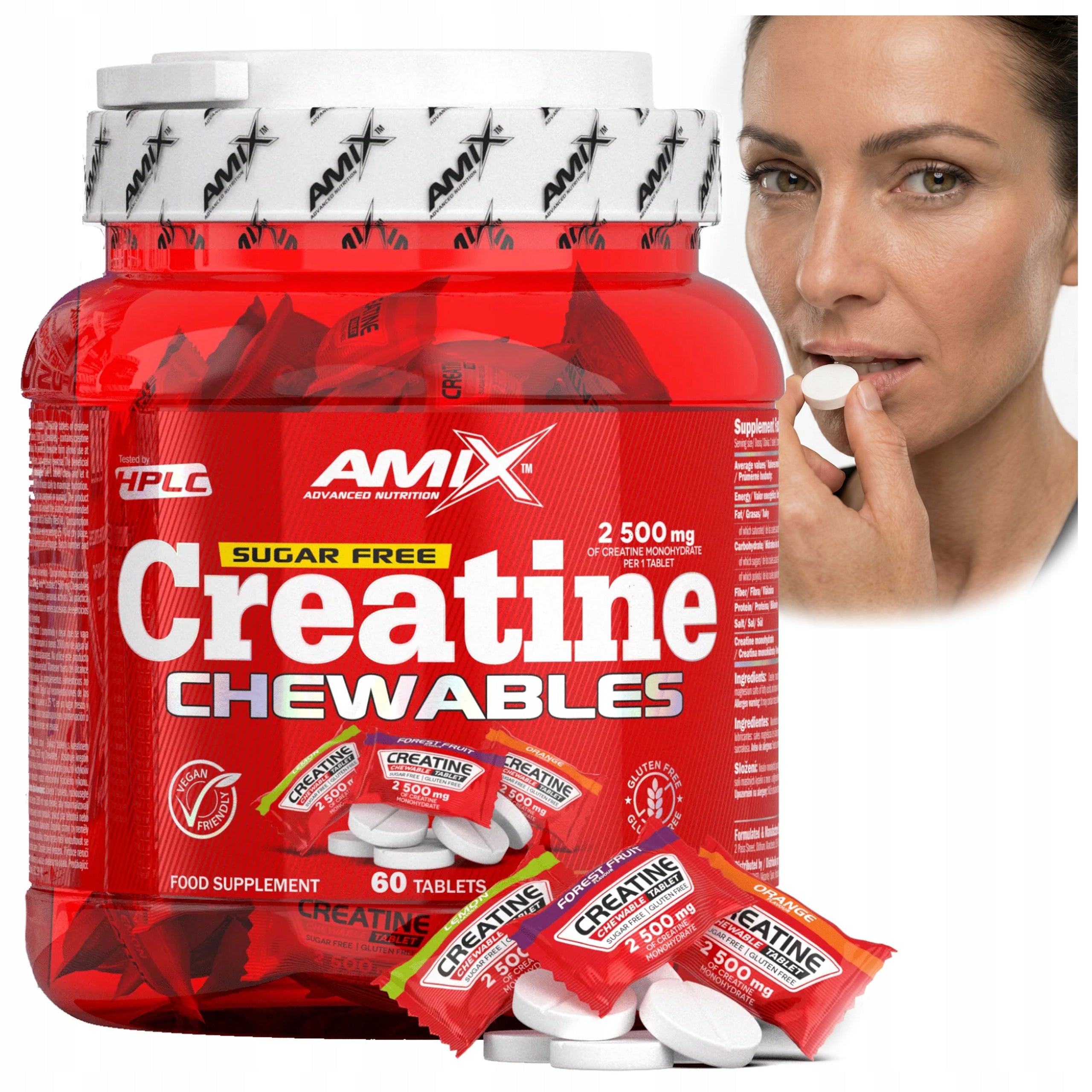 CREATINE FOR WOMEN Creatine monohydrate convenient sachet lozenges