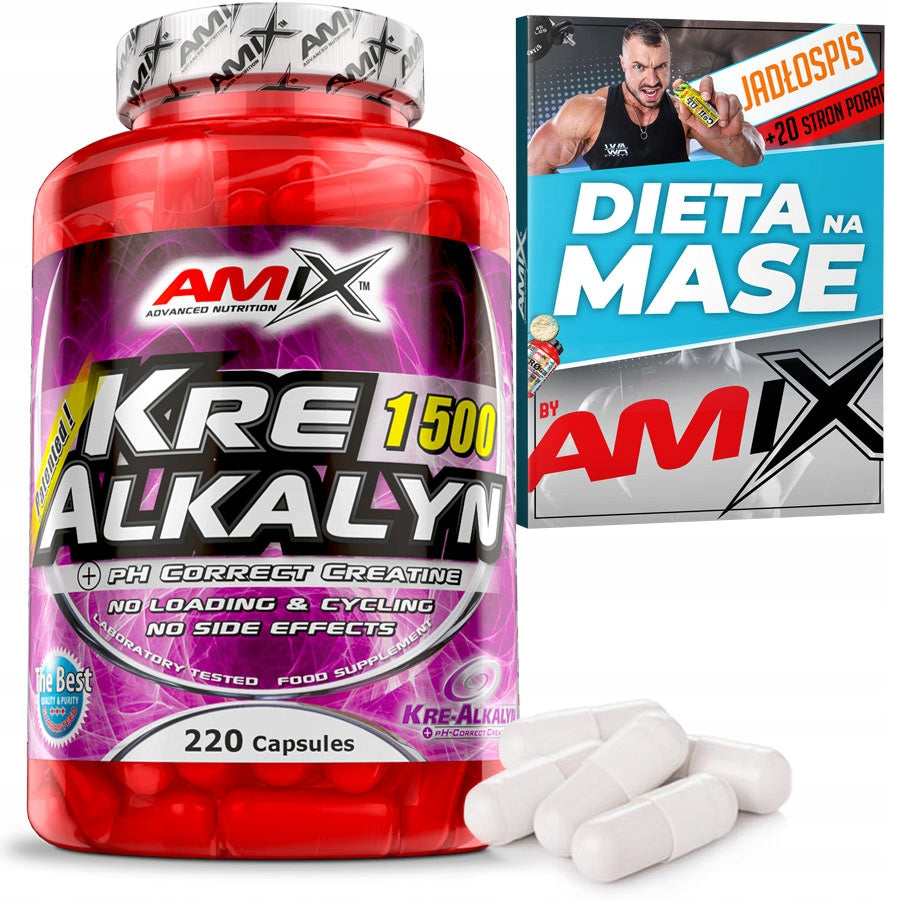 CREATINE KREALKALYN BUFFERED CERTIFIED! Amix for muscle mass +Diet