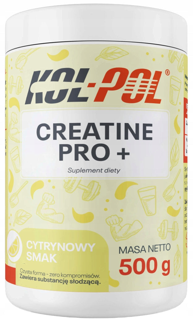 CREATINE LEMON MONOHYDRATE 500g Creatine Pro + Taurine Supplement Kol-Pol