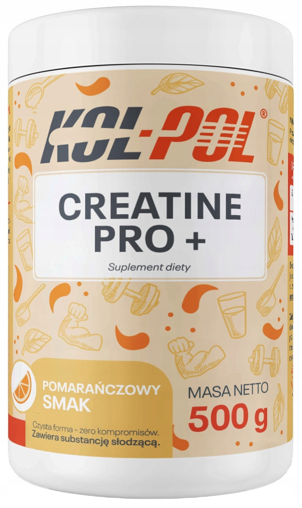 CREATINE MONOHYDRATE ORANGE 500g Creatine Taurine Supplement Kol-Pol