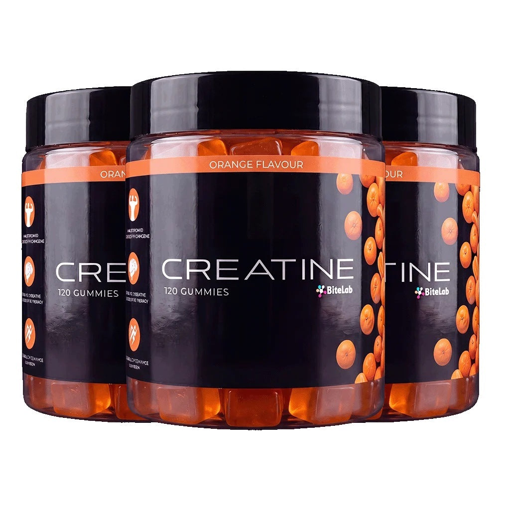 CREATINE MONOHYDRATE ORANGE GUMMIES 120 PCS BCAA TAURINE COLLAGEN B12 Expiration date at least 1 year from the date of purchase
