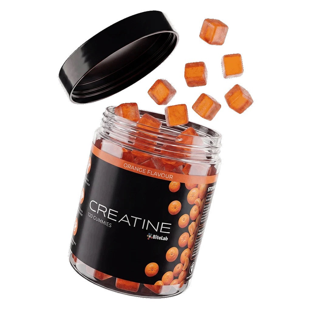 CREATINE MONOHYDRATE ORANGE GUMMIES 120 PCS BCAA TAURINE COLLAGEN B12 Packaging status original